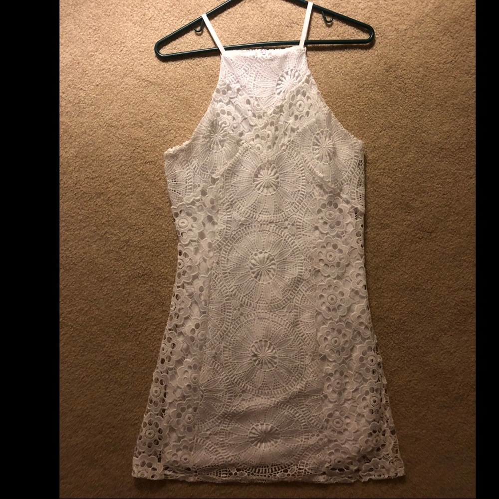 Francesca’s White Lace Dress - Medium
